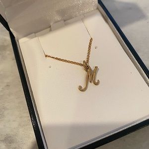“M” 9K Gold Necklace